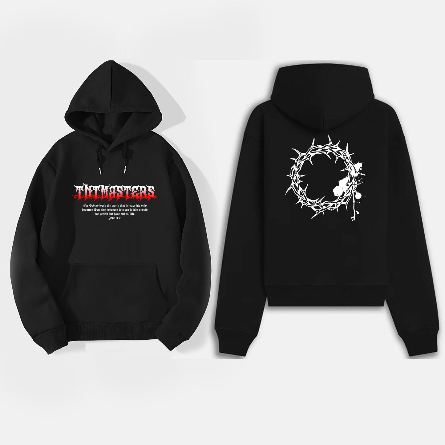 Christian Crown Of Thorns Customized Pullover TNTMASTERS Hoodie, Black