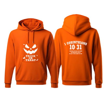 Trick or Treat Pumpkin Jack-O-Lantern Pullover Hoodie, Unisex