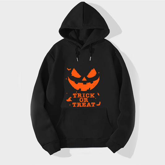 Trick or Treat Pumpkin Jack-O-Lantern Pullover Hoodie, Unisex